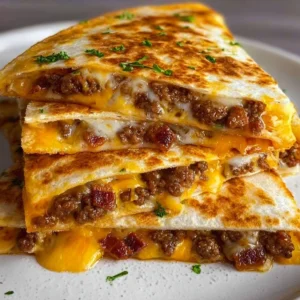 Maple Bacon Cheeseburger Quesadillas Recipe