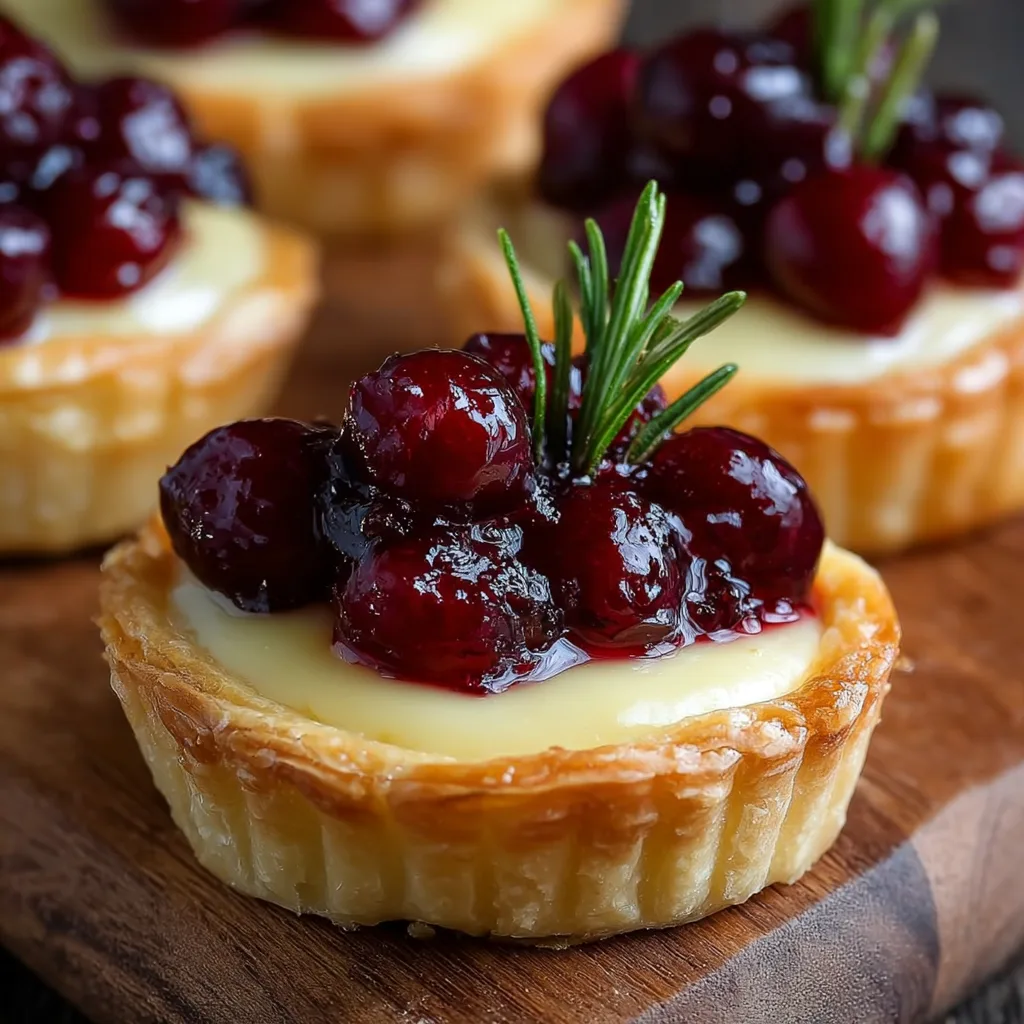 Savory Cranberry and Brie Tartlets Recipe - Recipe Image