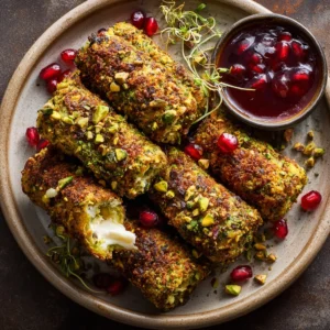 The "Jewelled" Pistachio-Crusted Feta Sticks Recipe