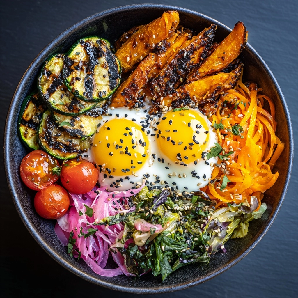 Rainbow Veggie Bowl with Eggs Recipe