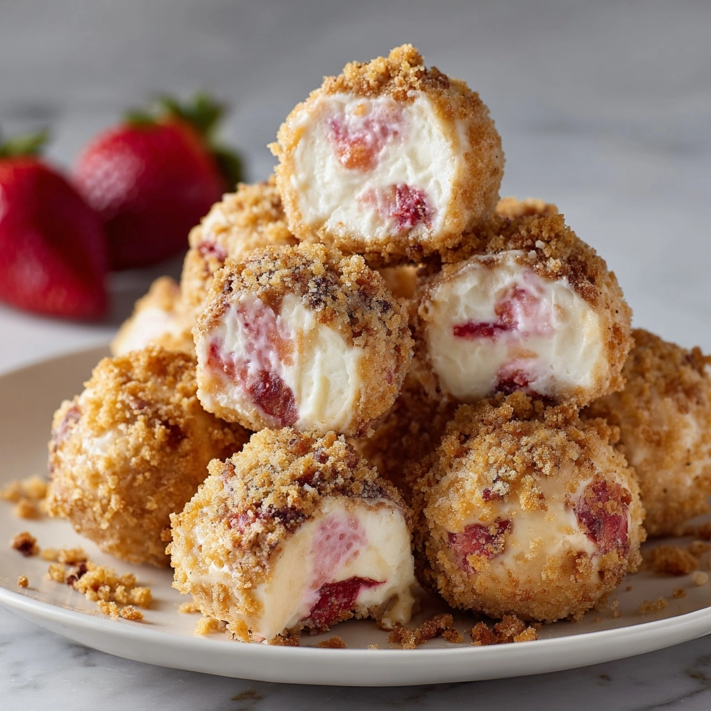Strawberry Cheesecake Crunch Bites Recipe 3 Strawberry Cheesecake Crunch Bites Recipe - Recipe Image