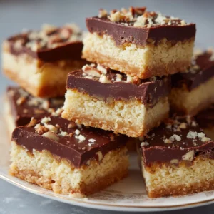 Chocolate Hazelnut Shortbread Bars Recipe
