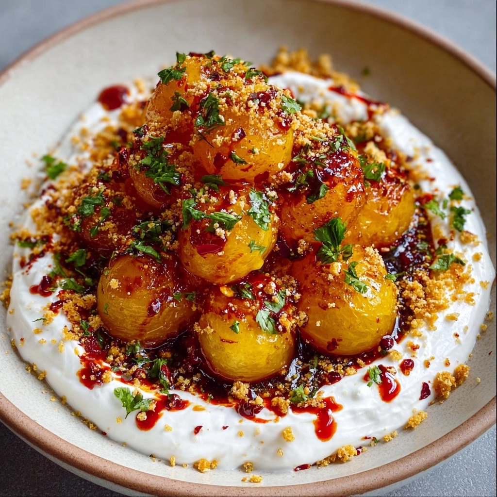 Crispy Smashed Potatoes with Spiced Chili Oil & Feta Cloud Recipe