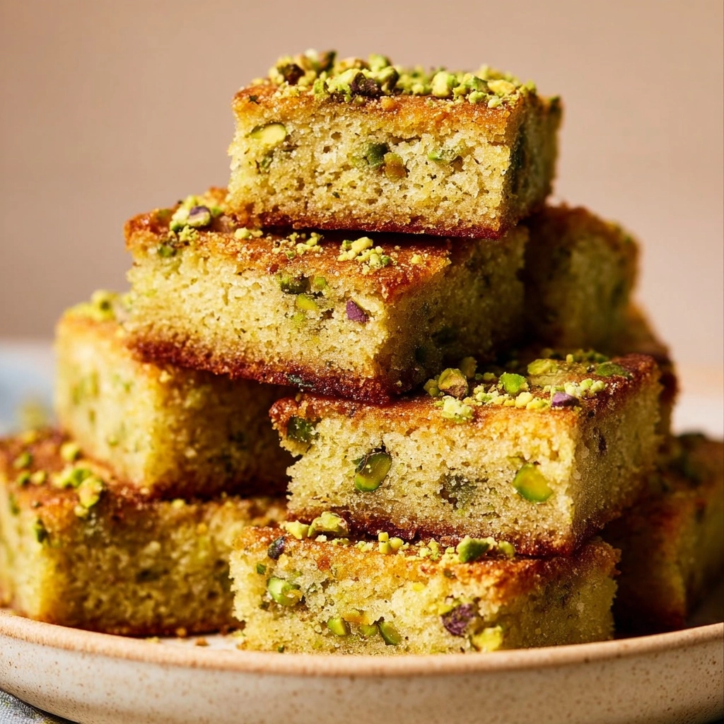 Pistachio Gold Blondies Recipe - Recipe Image