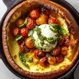 Blistered Tomato & Burrata Savory Dutch Baby Recipe