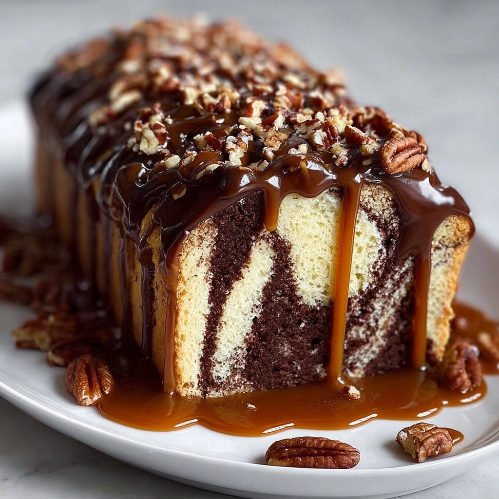 Gooey Chocolate Caramel Turtle Cake Roll Recipe