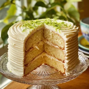 Key Lime Cake with Key Lime Cream Cheese Frosting Recipe