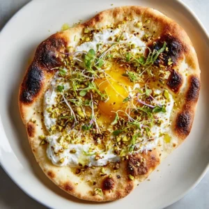 Rustic Burrata Flatbread with Chili Honey & Pistachios Recipe