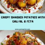 Crispy Smashed Potatoes with Spiced Chili Oil & Feta Cloud Recipe
