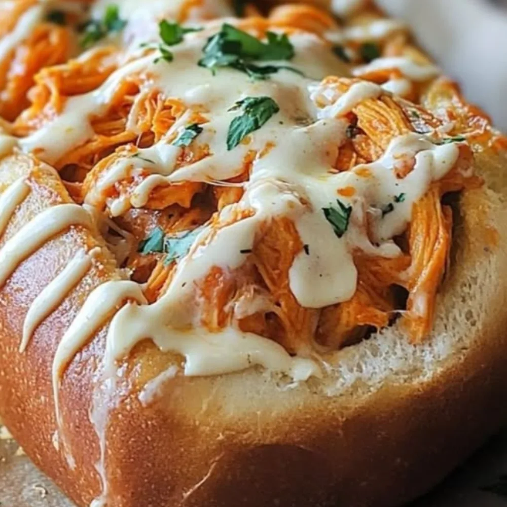Buffalo Chicken Stuffed Bread