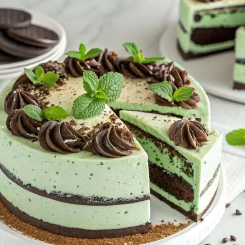Mint Oreo Cheesecake Cake