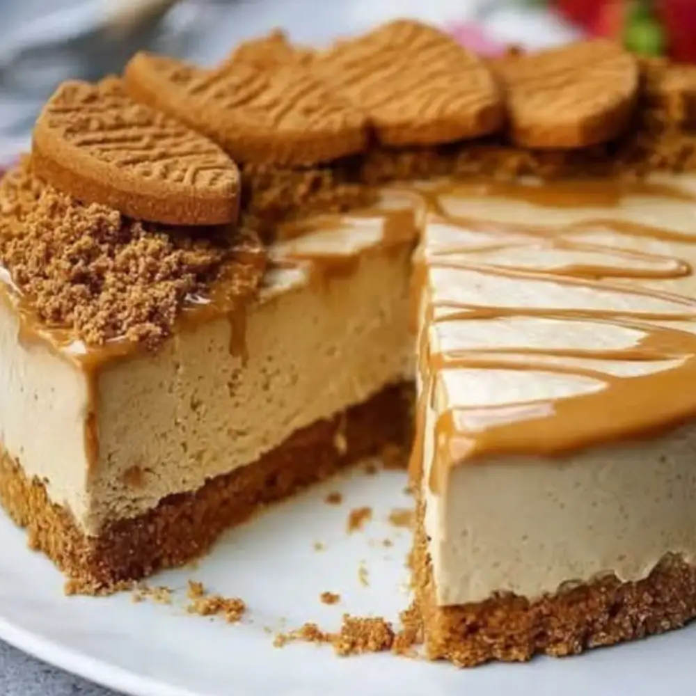 No‑Bake Biscoff Cheesecake