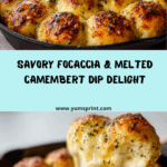 Warm Focaccia Crown with Camembert Dip Center Recipe