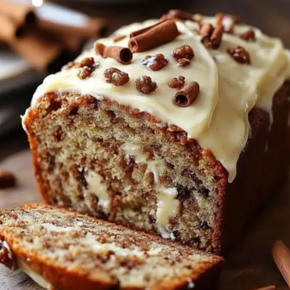 Hummingbird Bread with Cream Cheese Frosting