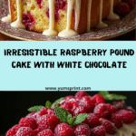 Raspberry Sauce Pound Cake with White Chocolate Drizzle Recipe