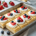 Sheet Pan Strawberry Shortcake (with Blueberries!)