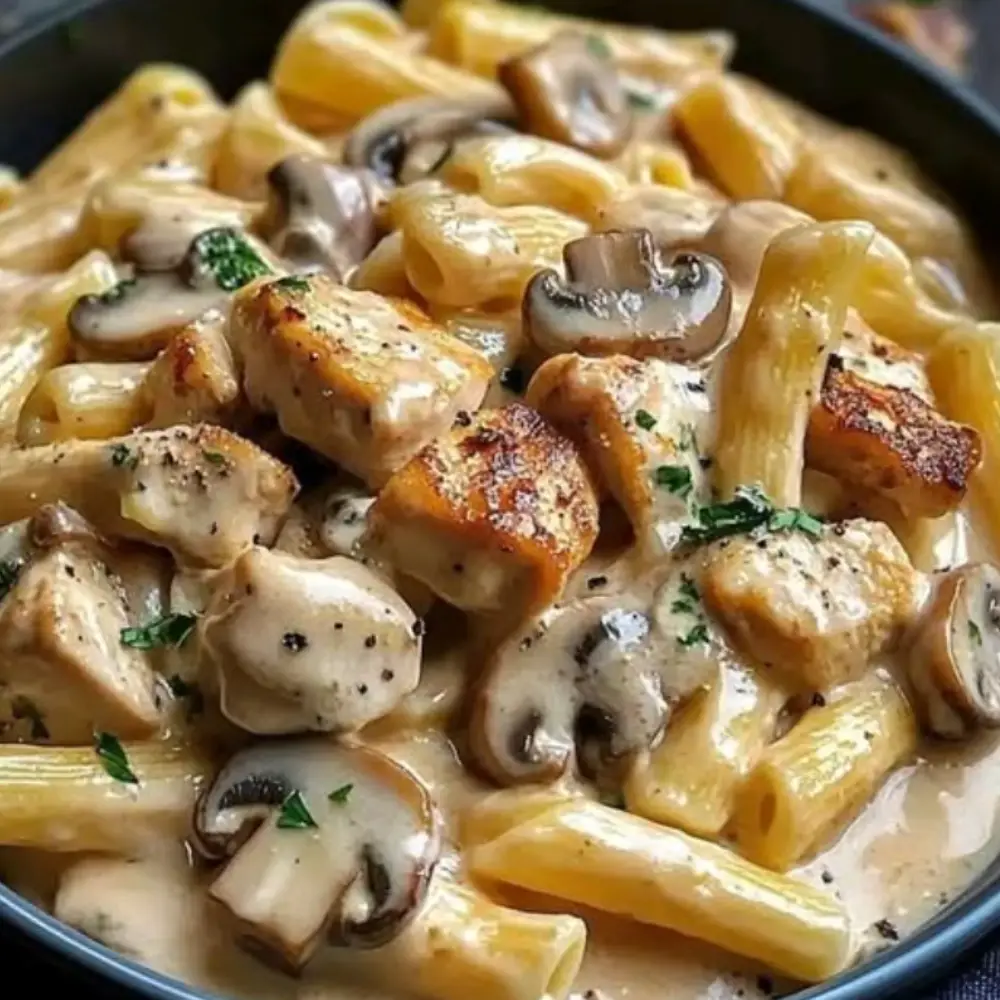 Creamy Chicken & Mushroom Pasta