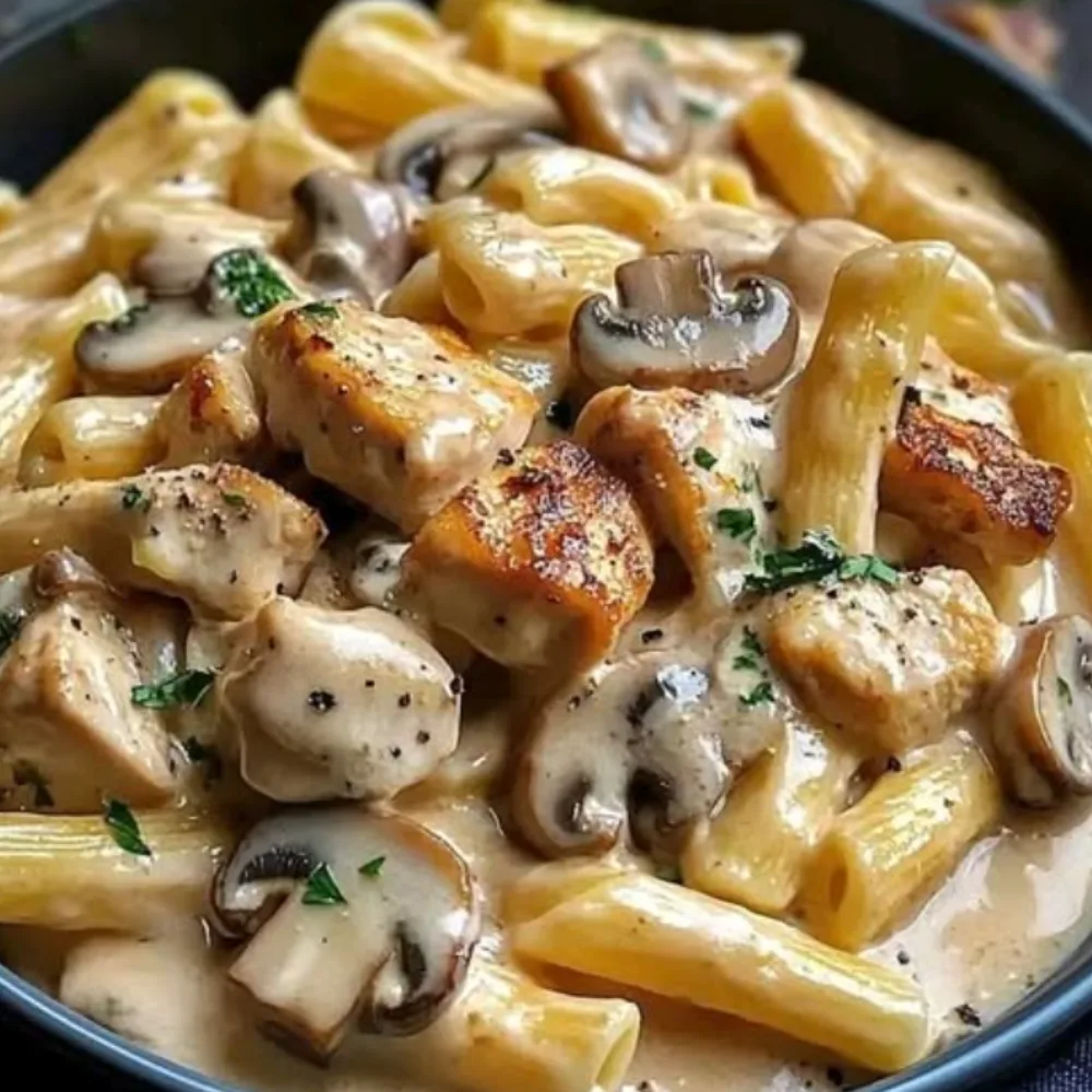 Creamy Chicken & Mushroom Pasta