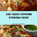 Cheesy Pepperoni & Mozzarella Stromboli Recipe
