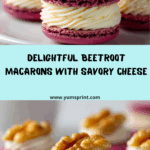 Beetroot Macarons with Savory Whipped Cheese Recipe