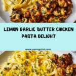 Lemon Garlic Butter Chicken Pasta with Parmesan Linguine Recipe