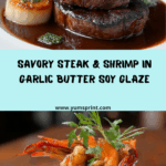 Savory Steak Bites and Shrimp in Garlic Butter Soy Glaze Recipe