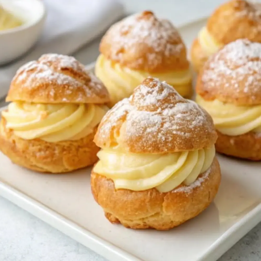 Special Italian Cream Puffs with Custard Filling