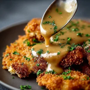Crispy Chicken with Creamy Gravy Recipe