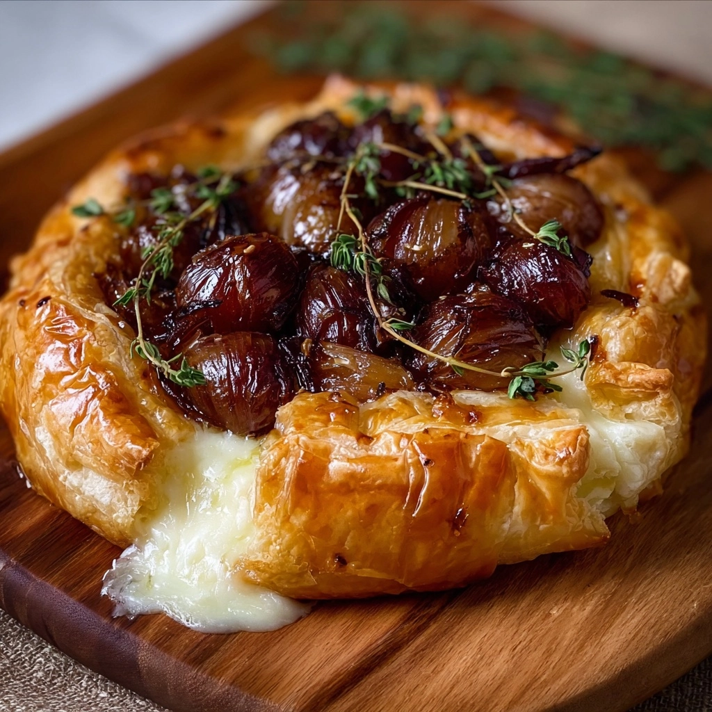 Baked Brie with Roasted Plums & Thyme in Phyllo Crust Recipe