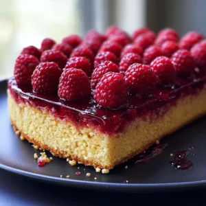Raspberry and Almond Upside Down Cake Recipe