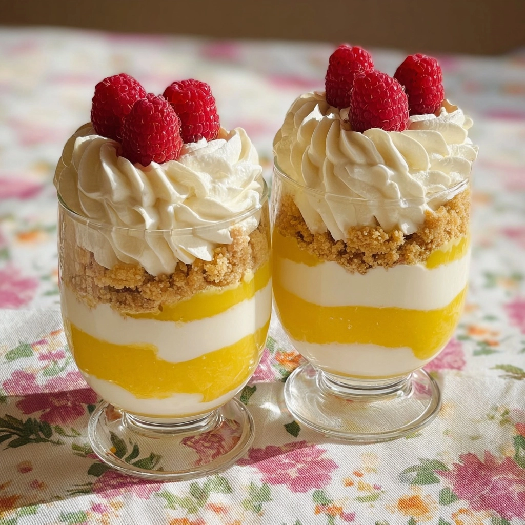 No Bake Lemon Raspberry Cheesecake Parfaits Recipe