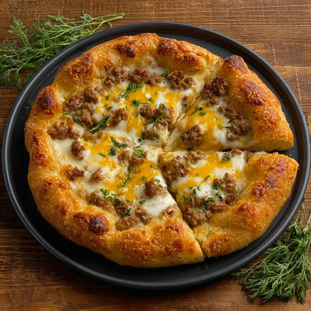 Sausage Gravy Breakfast Pizza Recipe