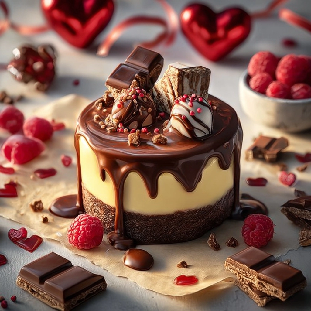 Raspberry Chocolate Ganache Cheesecake Recipe