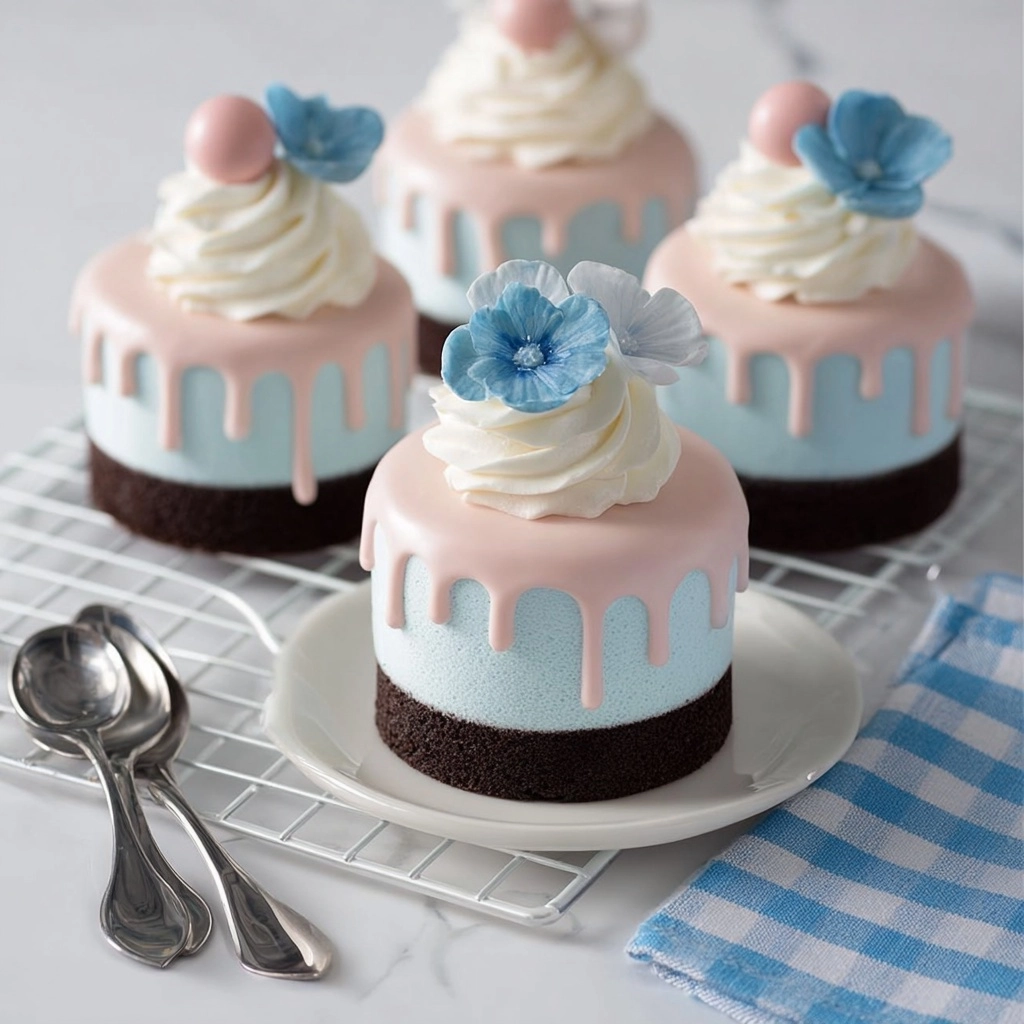 Mini Blueberry Mousse Cakes Recipe - Recipe Image
