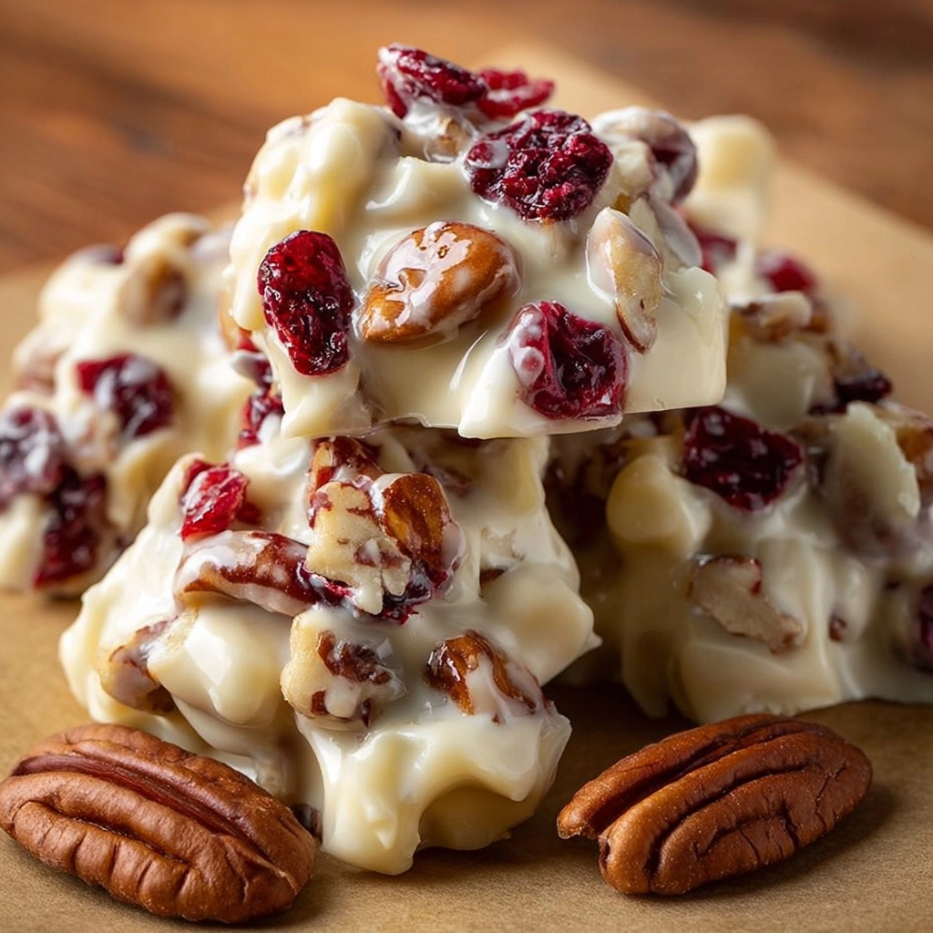 White Chocolate Cranberry Pecan Clusters Recipe - Recipe Image
