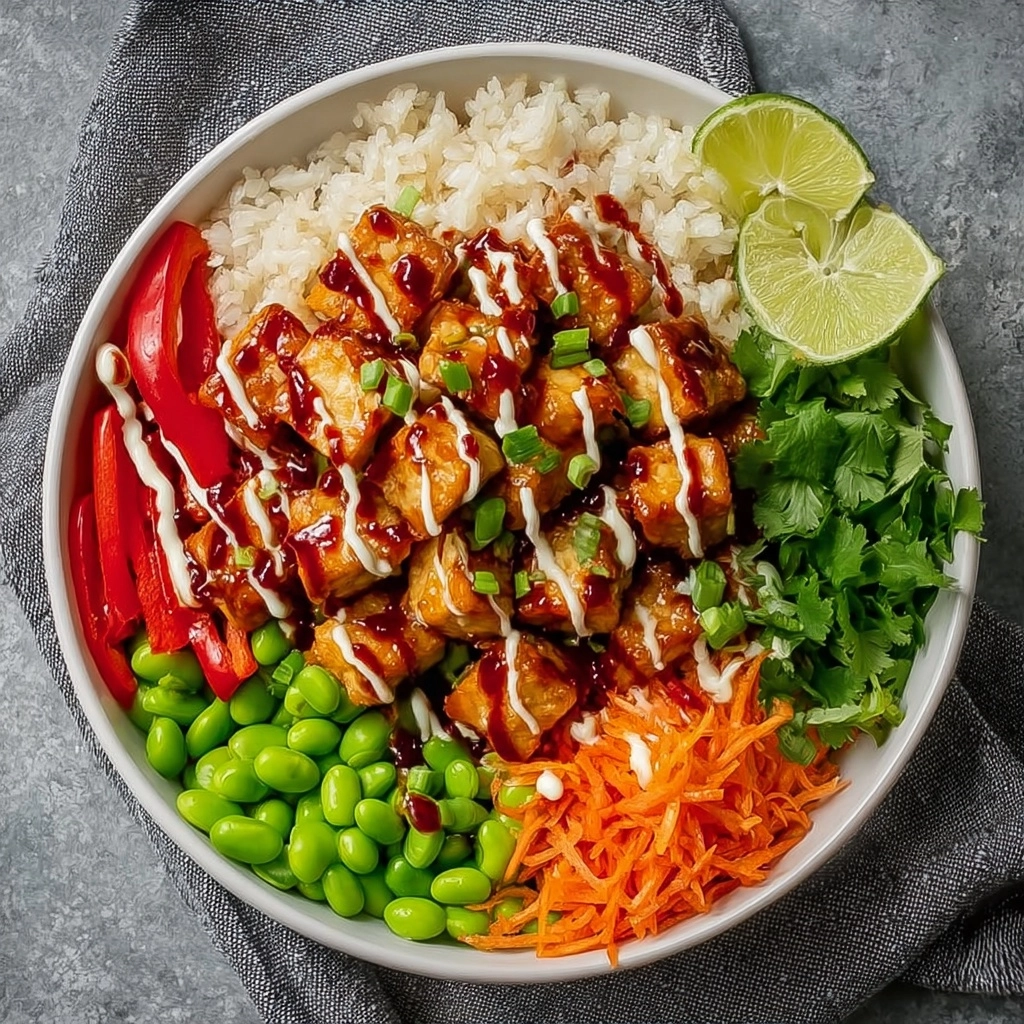 Sweet Chili Chicken Bowl with Coconut Lime Drizzle Recipe 3 Sweet Chili Chicken Bowl with Coconut Lime Drizzle Recipe - Recipe Image