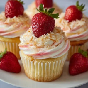 Strawberry Piña Colada Cupcakes Recipe