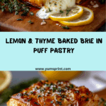 Lemon & Thyme Baked Brie en Croûte Recipe