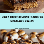 Gooey S'mores Cookie Bars with Chocolate & Marshmallows Recipe
