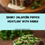 Smoky Jalapeño Popper Meatloaf with Ranch Drizzle Recipe
