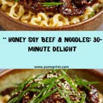 Honey Soy Crispy Beef and Noodles Recipe