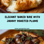 Baked Brie with Roasted Plums & Thyme in Phyllo Crust Recipe