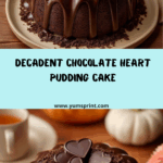 Heart-Topped Chocolate Pudding Cake Recipe