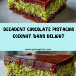 Chocolate Pistachio Coconut Bars Recipe