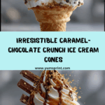 Deluxe Caramel-Chocolate Crunch Ice Cream Cone Recipe