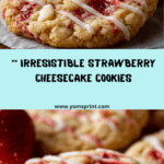Strawberry Cheesecake Crumbl Cookies Recipe