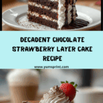 Chocolate Layer Cake with Whipped Cream & Strawberry Recipe