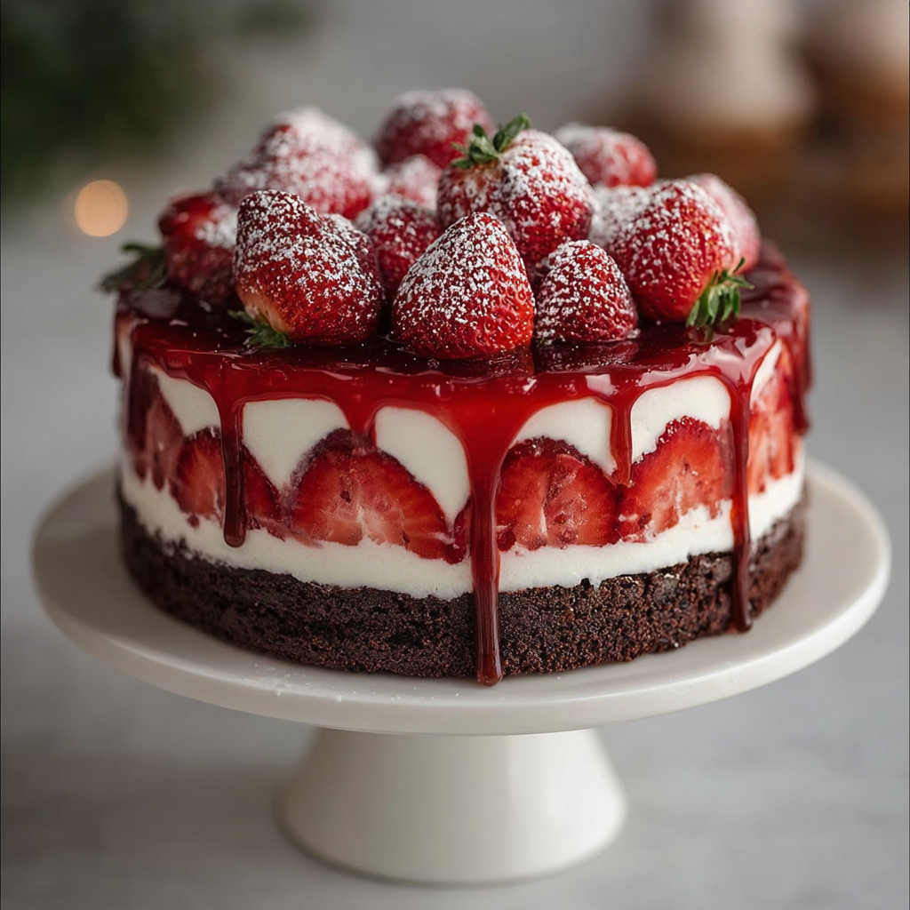 Red Velvet Strawberry Cheesecake Recipe