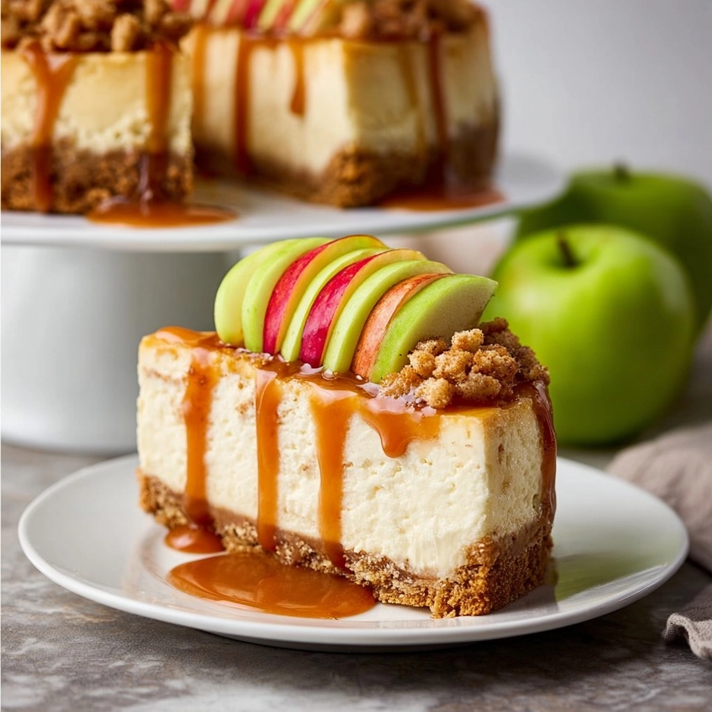 Salted Caramel Apple Pie Cheesecake Recipe 3 Salted Caramel Apple Pie Cheesecake Recipe - Recipe Image