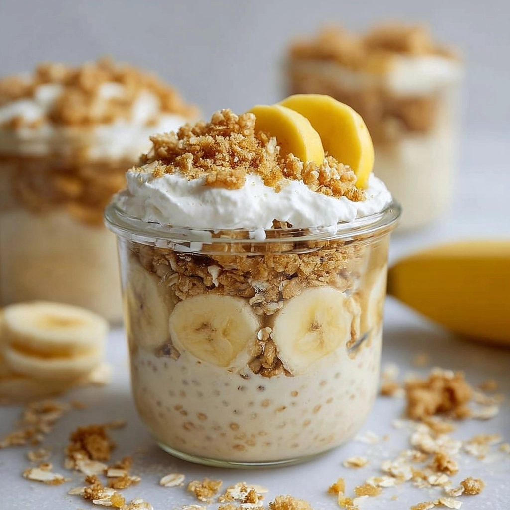 Banana Cream Pie Overnight Oats Recipe 3 Banana Cream Pie Overnight Oats Recipe - Recipe Image